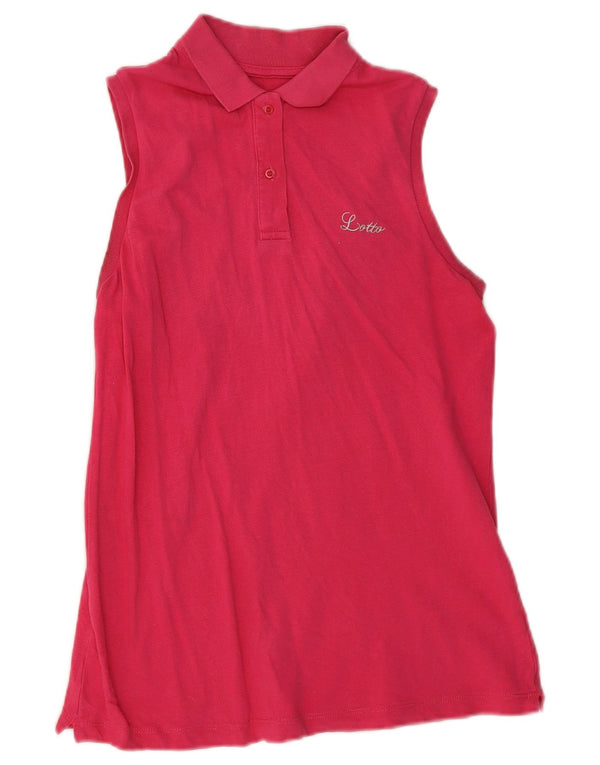 Damska koszulka polo bez rękawów Lotto UK 12, średni róż