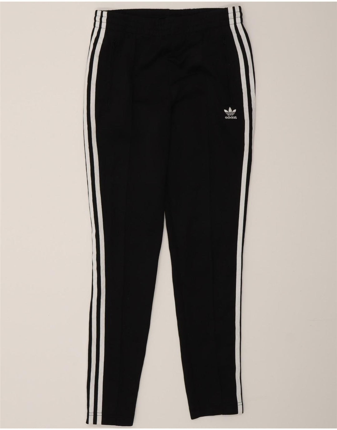 Damskie spodnie dresowe Adidas UK 8, małe, czarne, poliestrowe