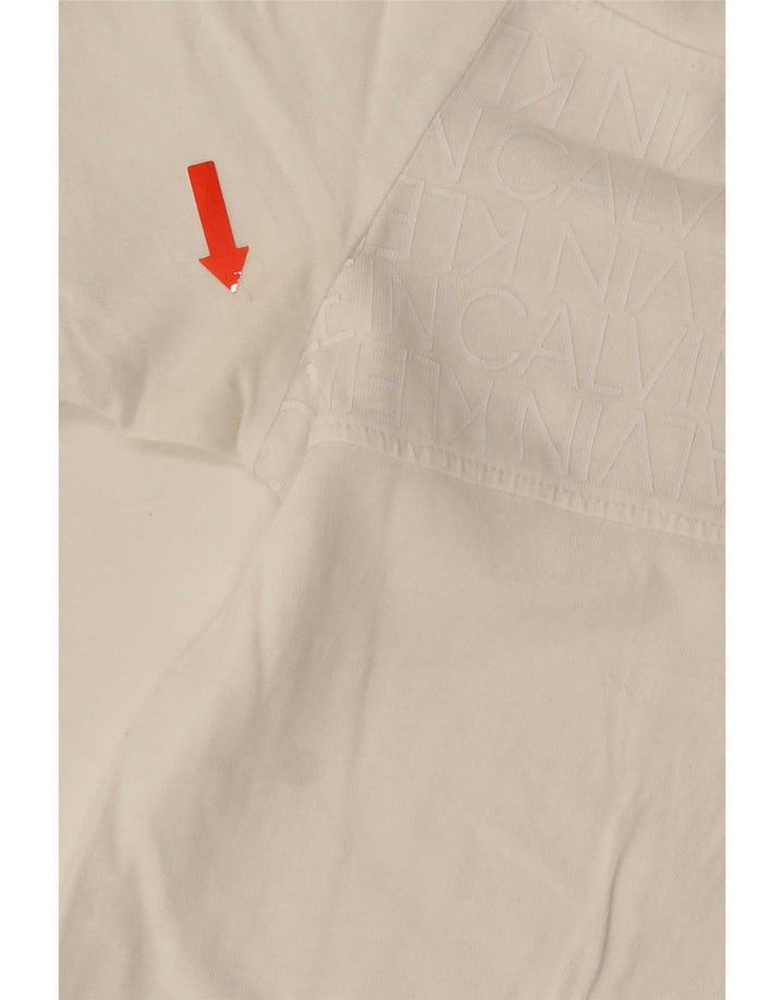 Męski T-shirt z grafiką Calvin Klein, duży, biały