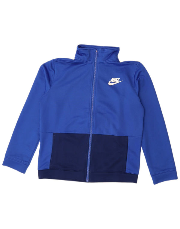 Chłopięca kurtka dresowa Nike 13-14 lat XL, niebieski, poliester z blokami kolorów