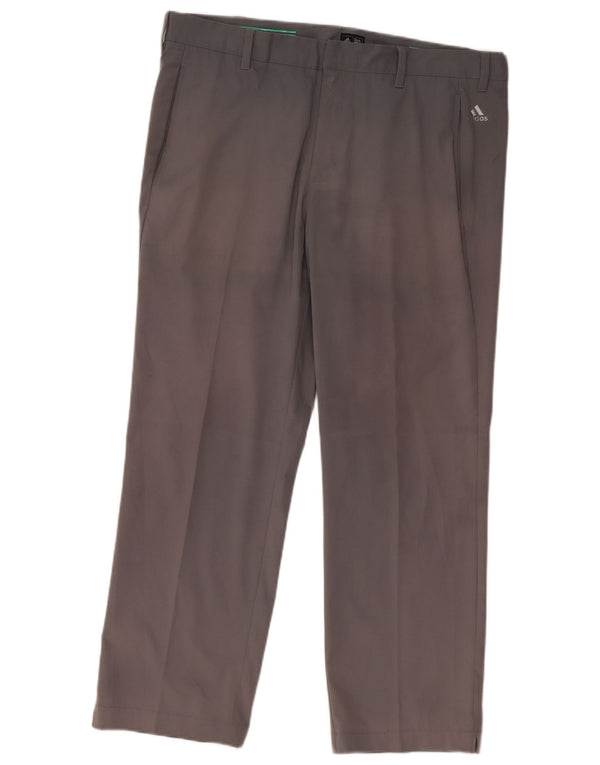 Adidas Męskie Proste Spodnie Chino W38 L29 Szary Poliester