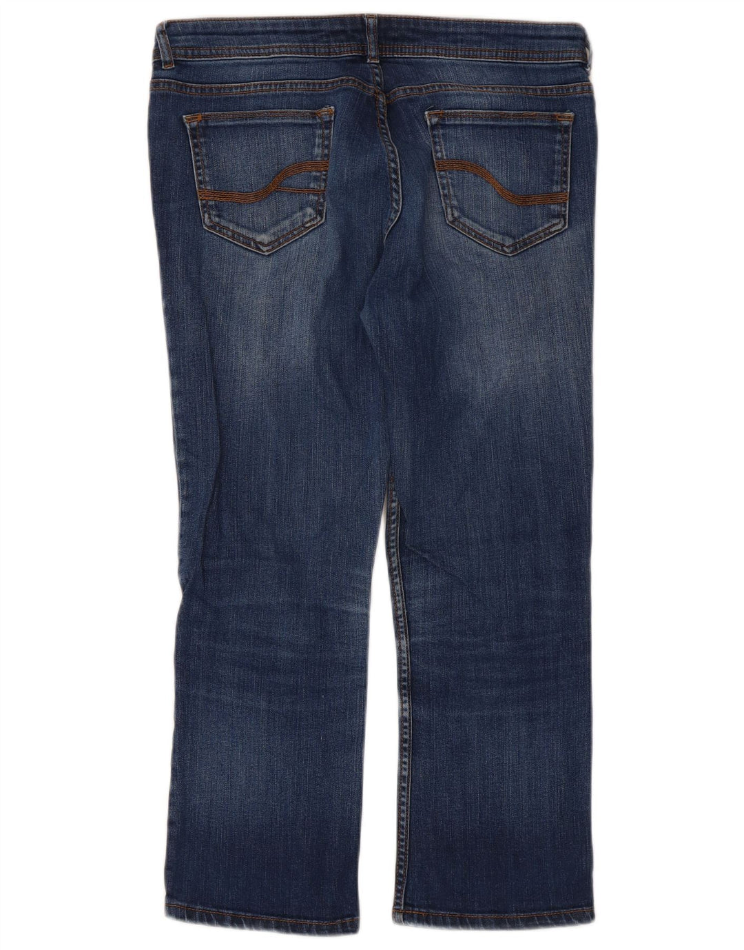 Damskie jeansy przycięte Fat Face UK 12 Medium W32 L23 Niebieskie