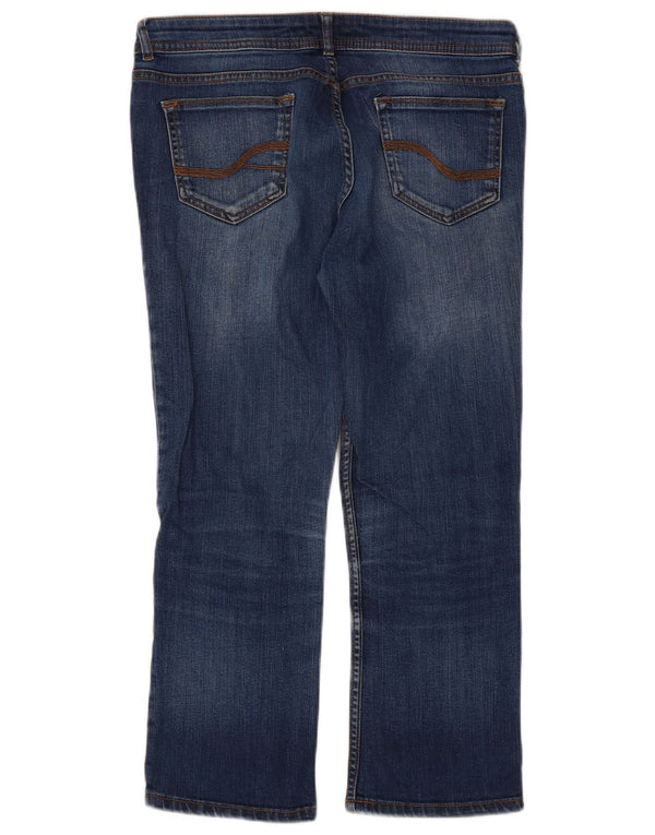 Damskie jeansy przycięte Fat Face UK 12 Medium W32 L23 Niebieskie