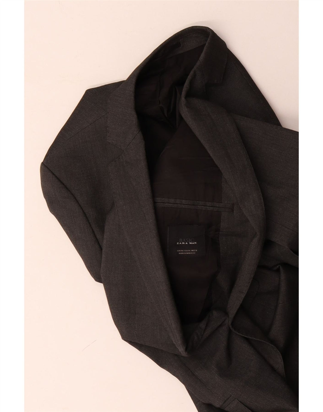 Męska marynarka Zara zapinana na 2 guziki EU 48 Średnioszara wiskoza