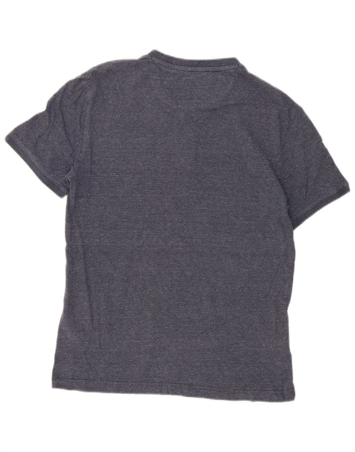 T-shirt męski Superdry, bawełniany, średni niebieski w cętki