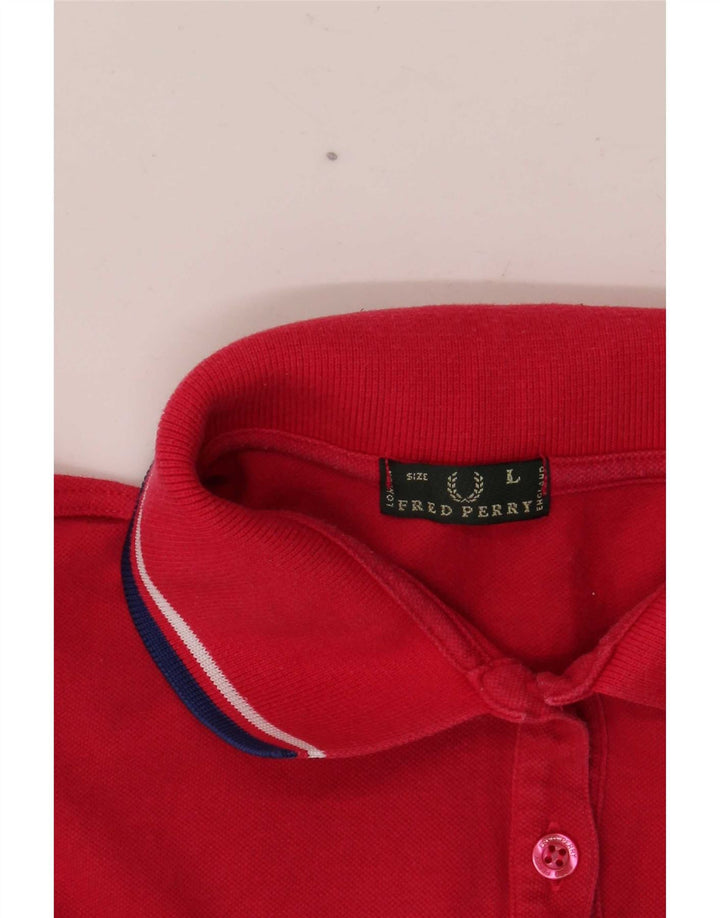 Damska koszulka polo Fred Perry UK 14, duża, czerwona