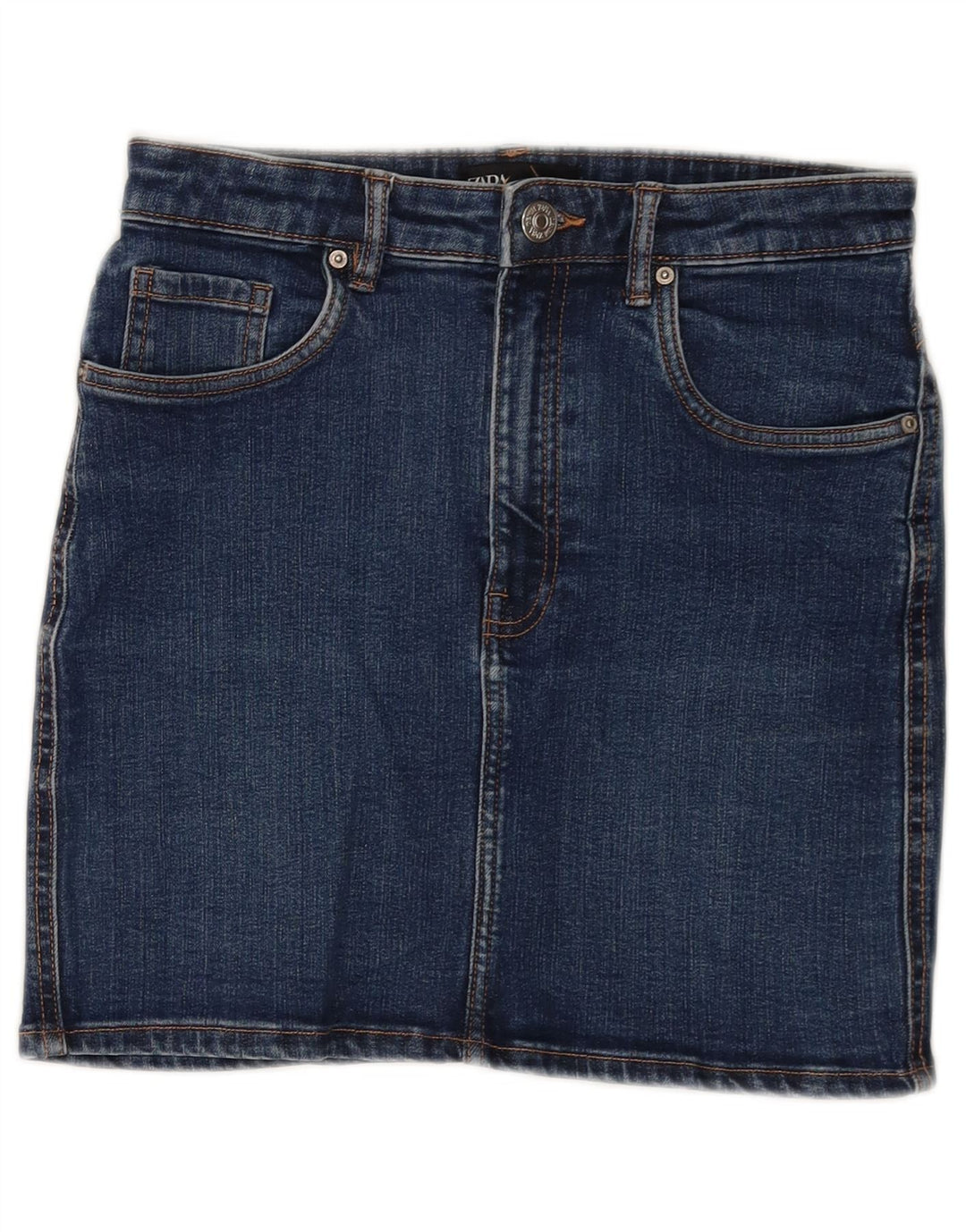 Spódnica mini jeansowa damska Zara, średnia W28, niebieska