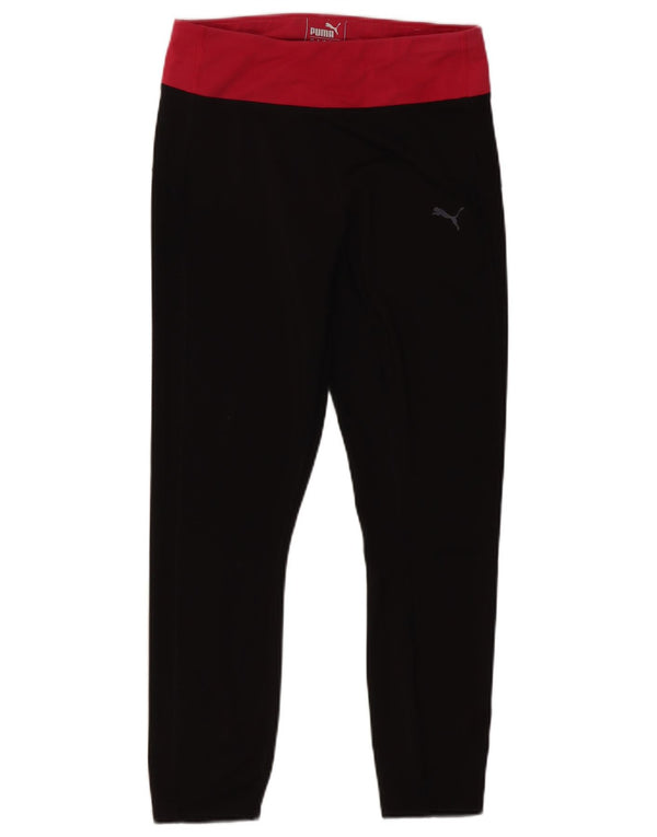 Damskie legginsy Puma UK 8, małe, czarne, z poliestru w blokach kolorów