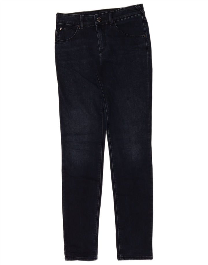 Damskie jeansy Armani Slim W26 L29 Granatowe bawełniane