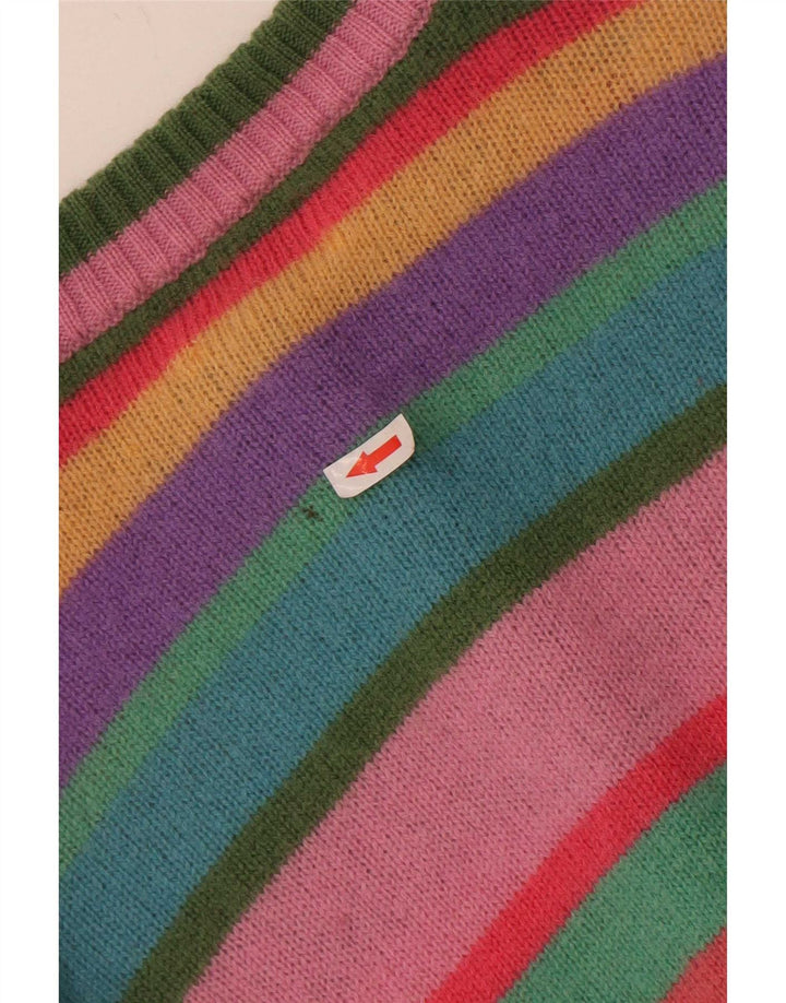 Sweter damski Benetton UK 10, mały, wielobarwny, wełniany w paski