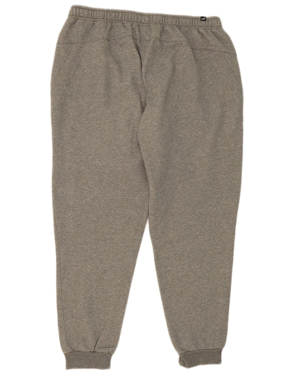 Męskie spodnie dresowe PUMA z grafiką, 2XL, szara bawełna