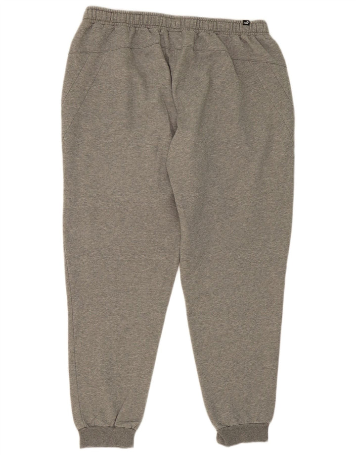 Męskie spodnie dresowe PUMA z grafiką, 2XL, szara bawełna