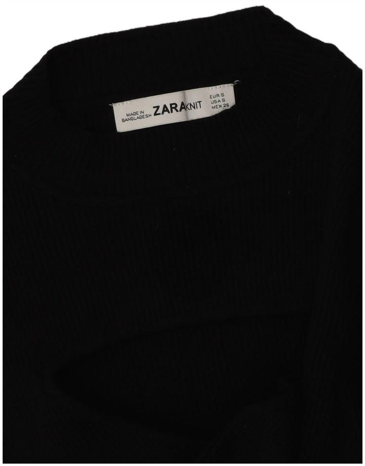 Sweter damski Zara z okrągłym dekoltem UK 10, mały czarny