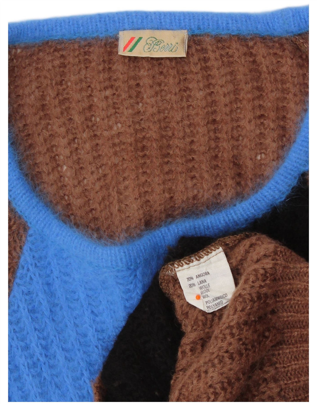 Damski sweter Berri z dekoltem w łódkę, UK 14, średni brąz, kolor blokowy Angora