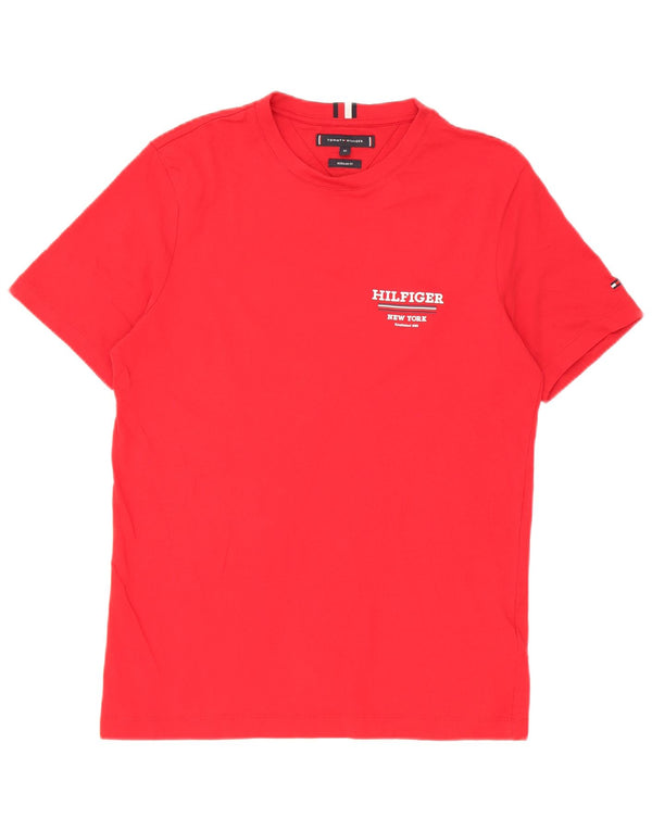 Męska koszulka T-shirt o regularnym kroju Tommy Hilfiger XS, czerwona bawełna
