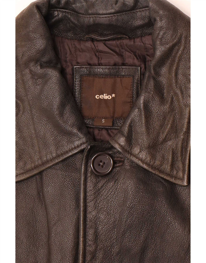 Męska kurtka skórzana Celio UK 36 Small Brown