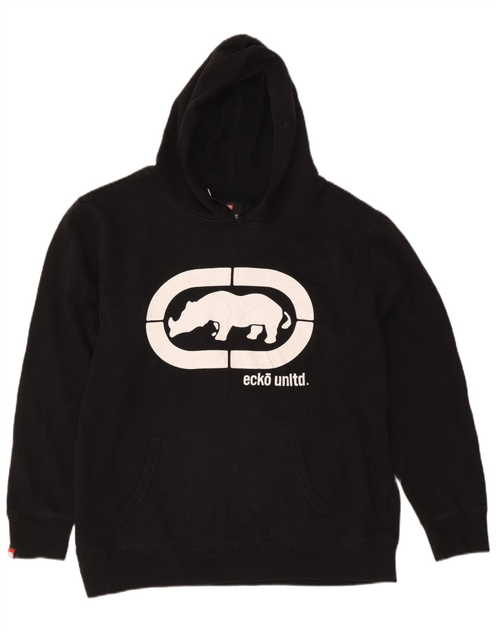 Męski sweter z kapturem Ecko Unltd z grafiką 2XL, czarny, bawełniany
