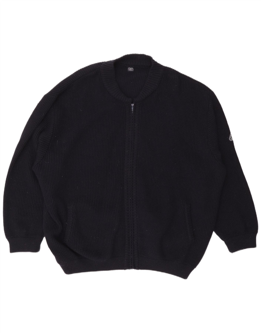 Vintage męski sweter oversize XL granatowy wełniany