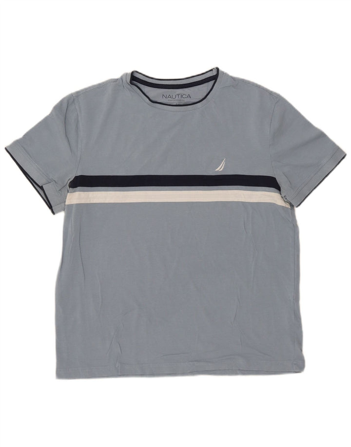 T-shirt męski Nautica, duży, niebieski, bawełniany