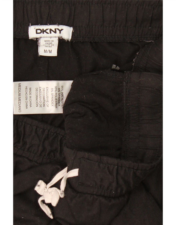 DKNY Womens Tracksuit Trousers UK 14 Medium  Black Polyester Vintage Dkny and Second-Hand Dkny from Messina Hembry 