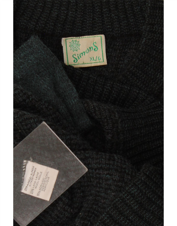 Męski sweter rozpinany VINTAGE XL, szary akryl