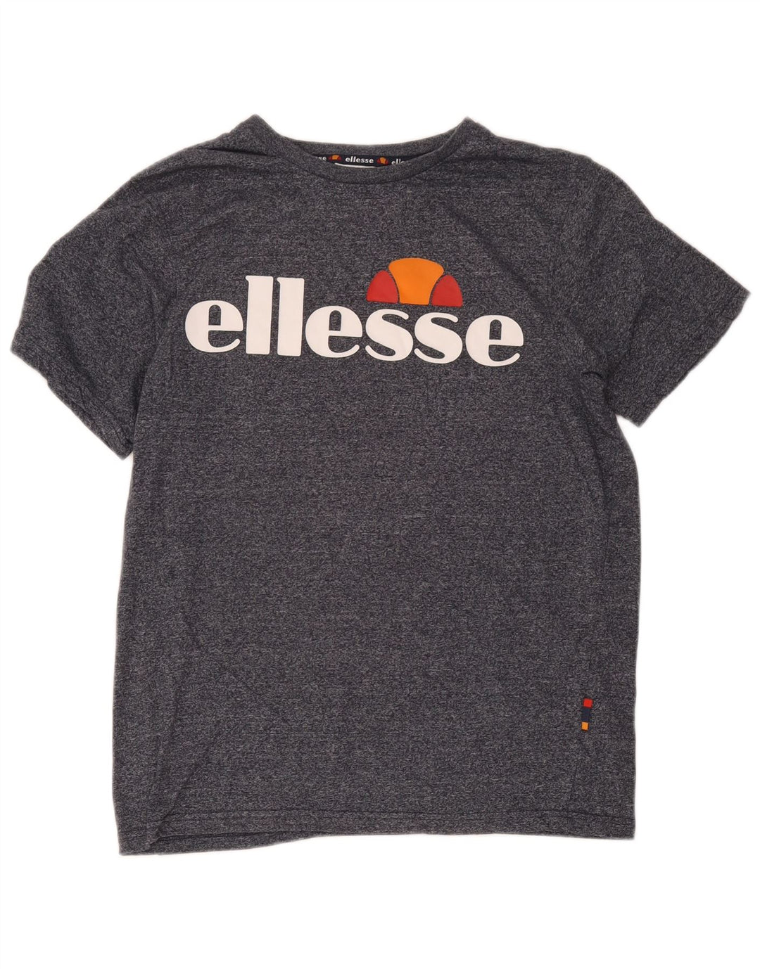 Męska koszulka z grafiką Ellesse, średnia, szara, bawełniana nakrapiana