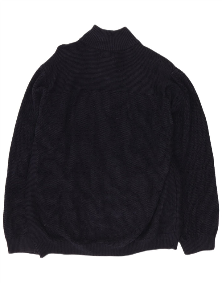 MARKS & SPENCER Męski sweter kardigan 2XL Granatowy, bawełniany