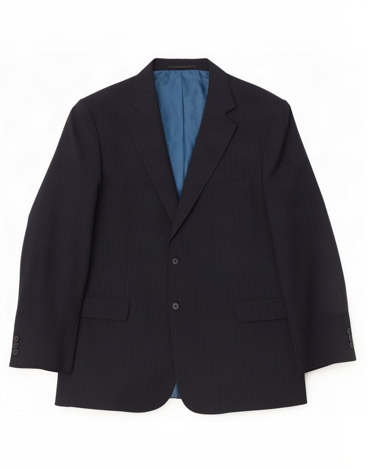 Marks & Spencer Męska marynarka zapinana na 2 guziki, UK 46 XL, granatowa w prążki