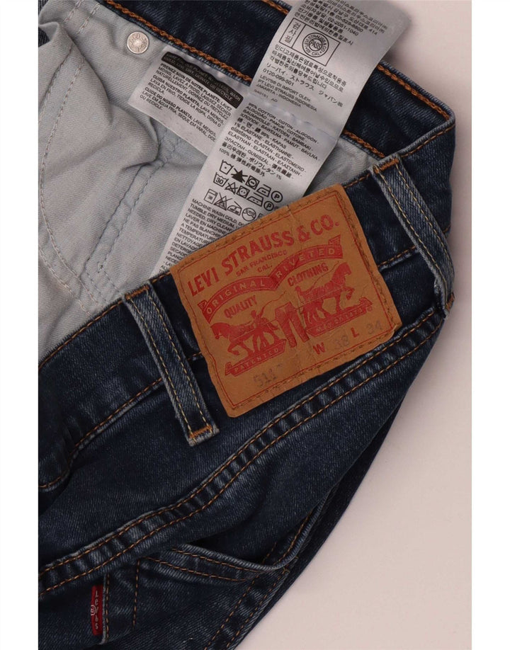 Męskie jeansy Levi's 511 Slim W38 L34 Niebieska bawełna