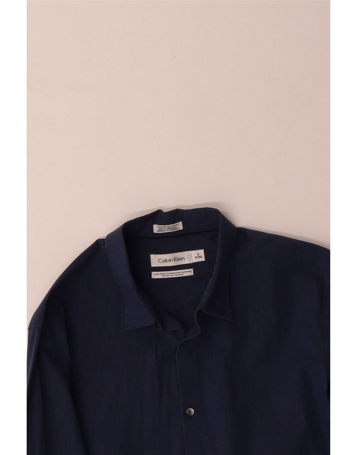 Koszula męska CALVIN KLEIN Rozmiar 15 15 1/2 Średni granatowy, bawełniany w prążki