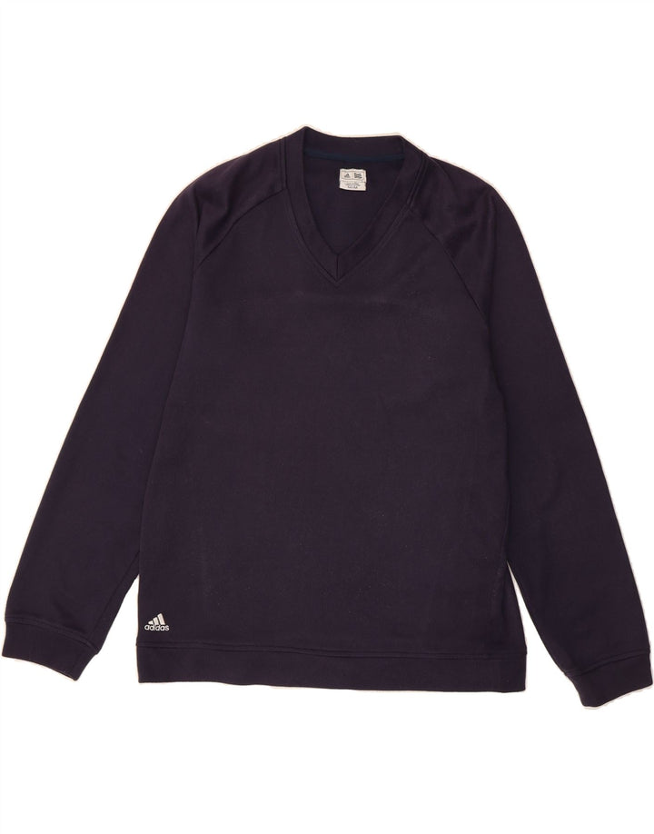 ADIDAS Mens Sweatshirt Jumper Medium Navy Blue Polyester Vintage Adidas and Second-Hand Adidas from Messina Hembry 
