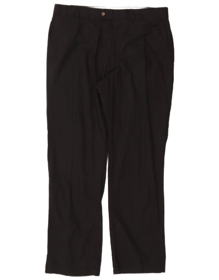 Męskie spodnie garniturowe Marks & Spencer Blue Harbor Straight W38 L31 Czarne