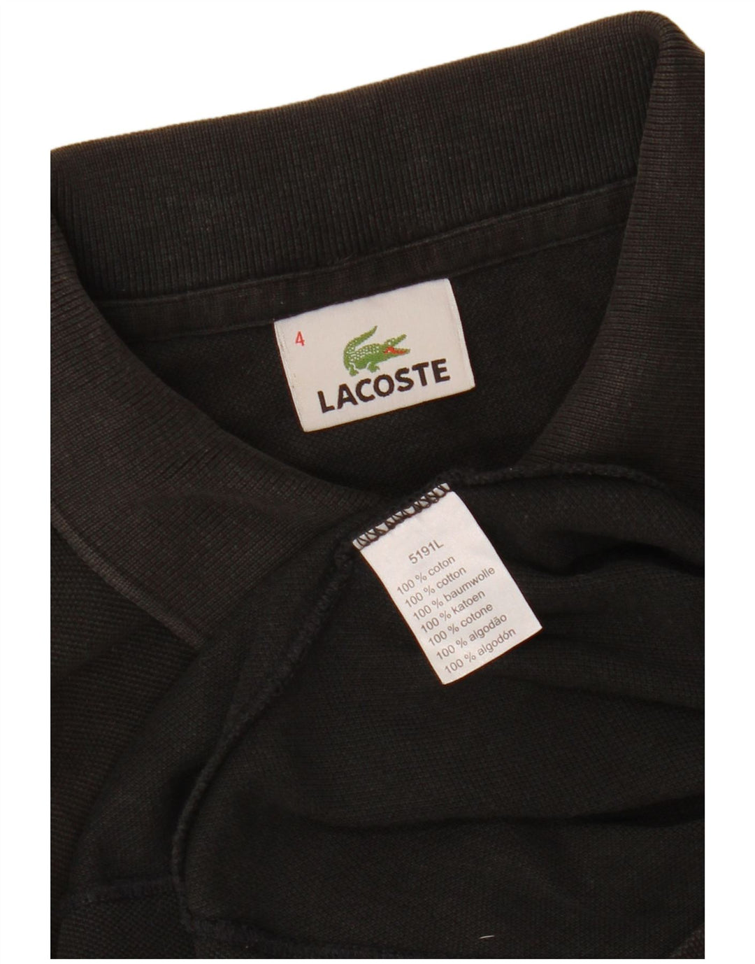 Męska koszulka polo Lacoste, rozmiar 4, średnia czarna, bawełniana