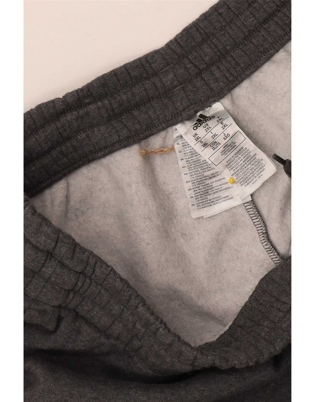 Męskie spodnie dresowe Adidas z grafiką, 2XL, szary poliester