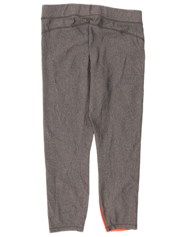 Damskie legginsy Capri Under Armour UK 14, duże, szare, geometryczne, z poliestru