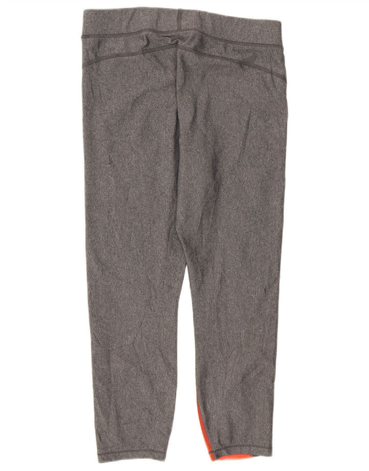 Damskie legginsy Capri Under Armour UK 14, duże, szare, geometryczne, z poliestru