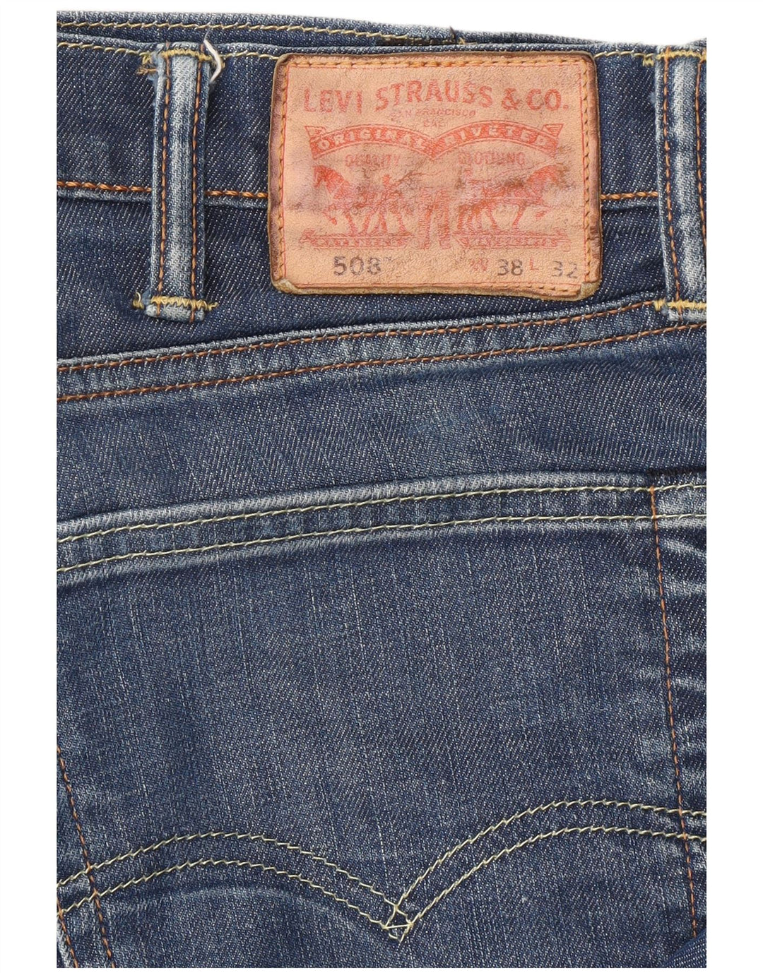 Męskie jeansy LEVI'S 508 zwężane W38 L32 niebieska bawełna