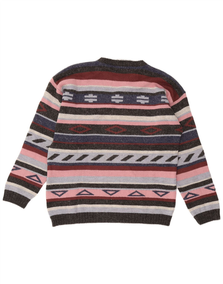 MULTIBLU Damski sweter z okrągłym dekoltem UK 18 XL Wielokolorowy Aztek