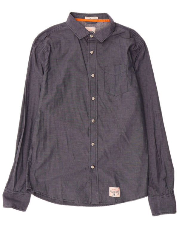 Koszula męska Superdry XL, granatowa, bawełniana