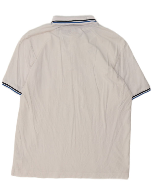 Męska koszulka polo Kappa 2XL Biała bawełna