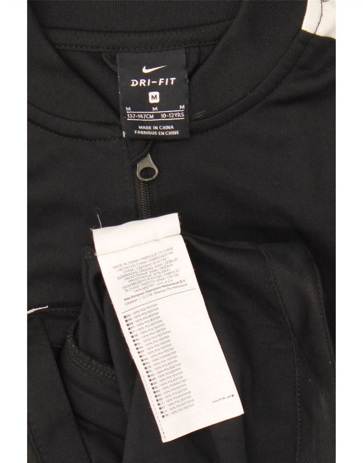 Chłopięca kurtka dresowa Nike Dri Fit 10-11 lat, średnia czarna, z blokami kolorów