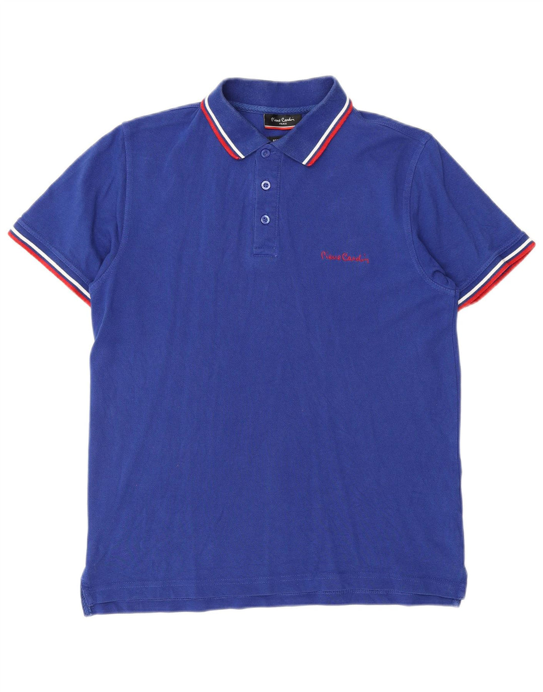Męska koszulka polo Pierre Cardin o regularnym kroju, mała, niebieska, bawełniana