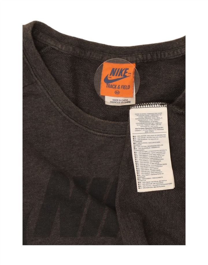 Męski sweter z grafiką Nike, średnioszary, bawełniany