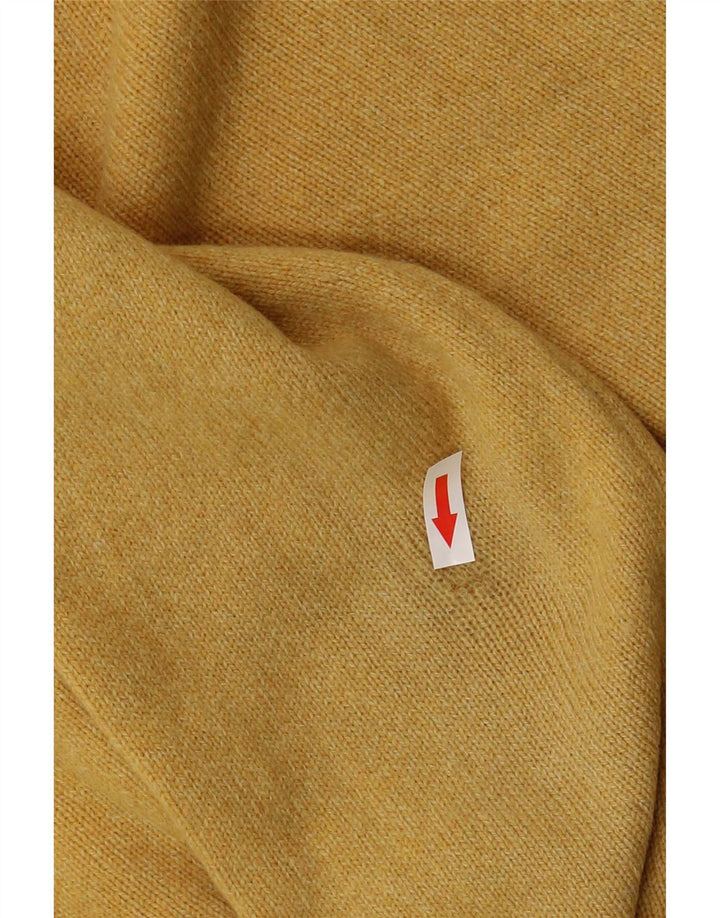 Marlboro Classics Męski sweter z okrągłym dekoltem, duży, żółty, wełniany