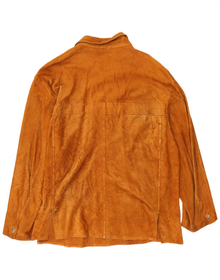 Pelle Moda Męska zamszowa kurtka IT 56 3XL Brązowa skóra