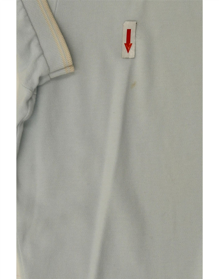 Damska koszulka polo Fred Perry UK 16, duża, niebieska, bawełniana