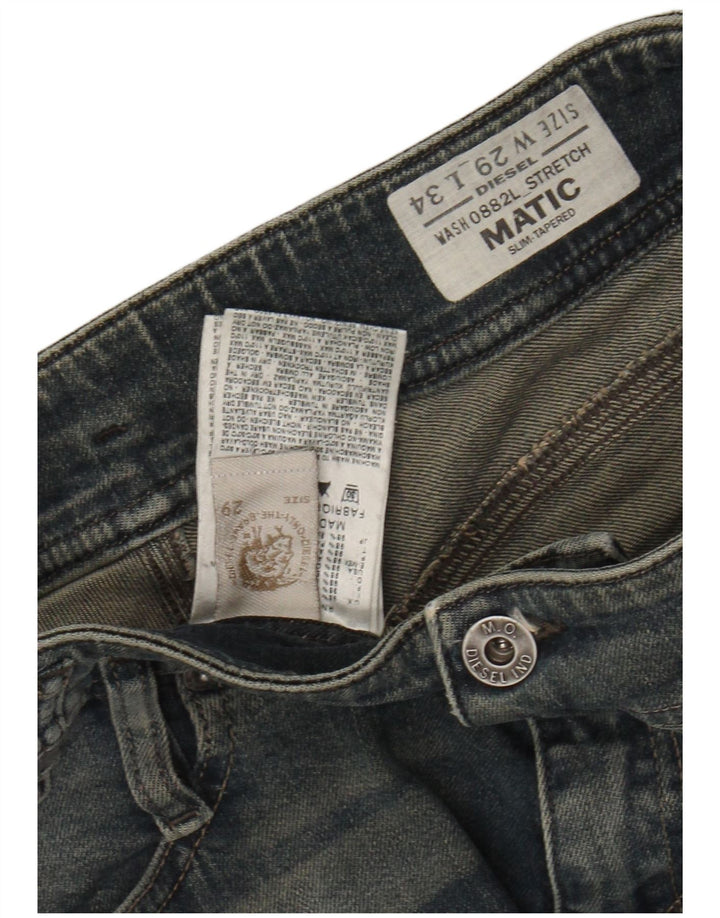 DIESEL Damskie jeansy Matic Acid Wash Slim Tapered W29 L29 Niebieska bawełna