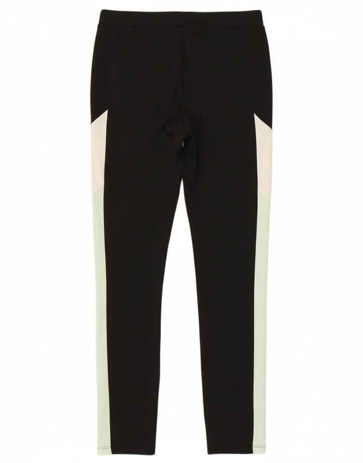 ELLESSE Girls Leggings 13-14 Years  Black Colourblock Polyester