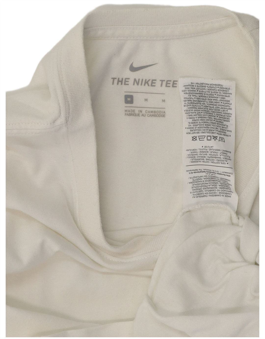 T-shirt męski Nike, średni, biały, bawełniany
