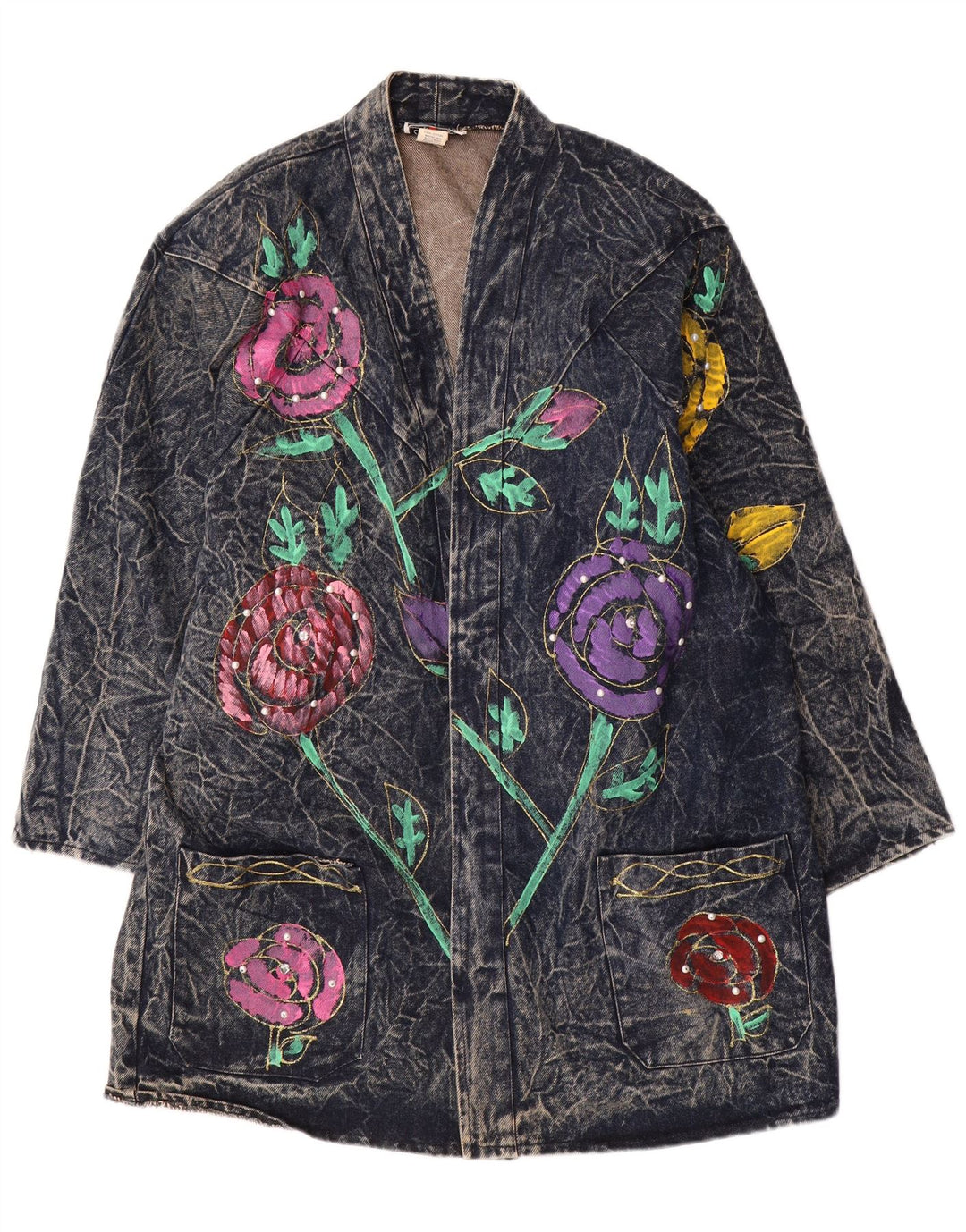 CHRISTIE OF CALIFORNIA Damski płaszcz dżinsowy oversize US 14 XL granatowy